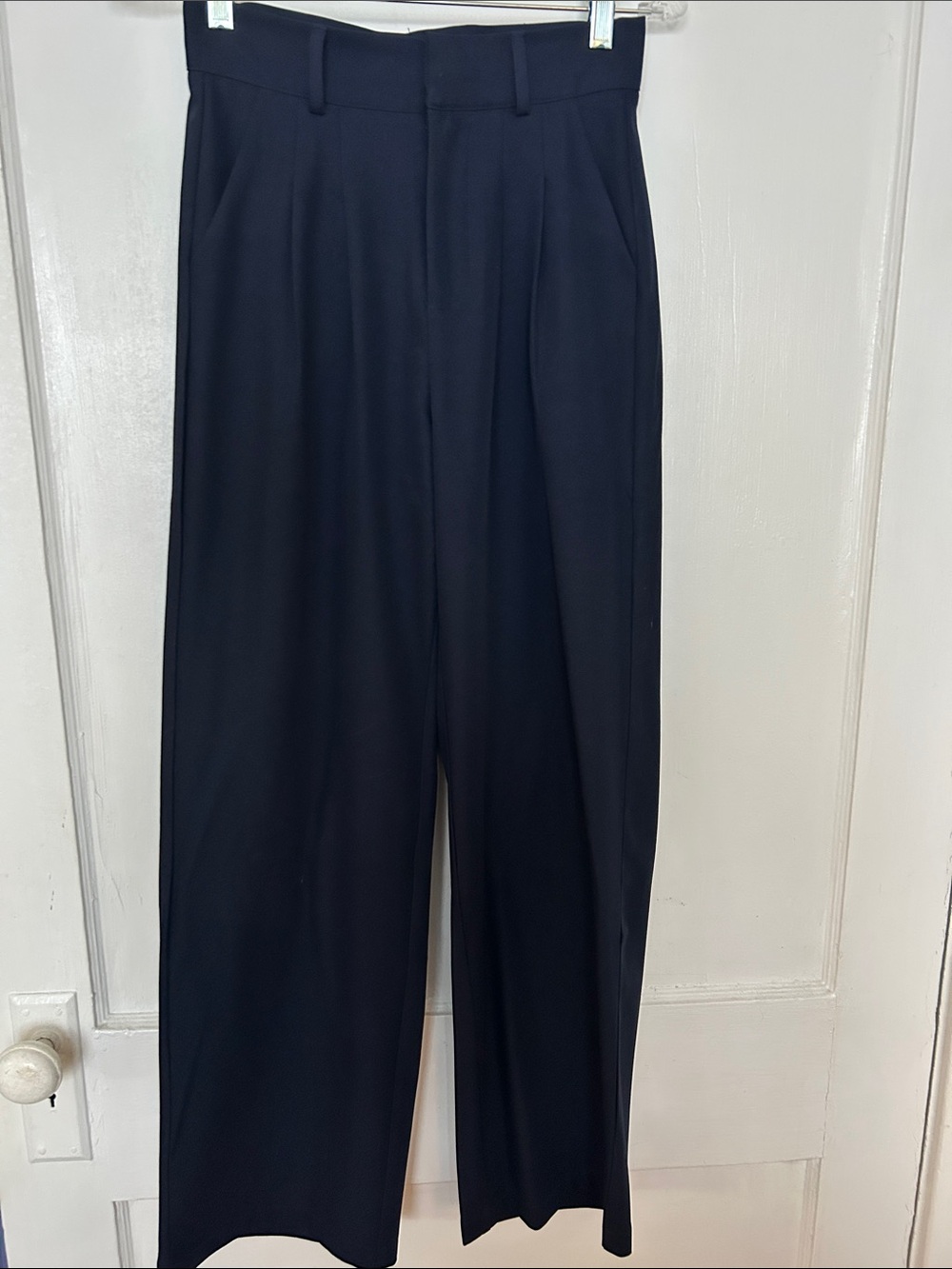 Classic Wide-Leg Dress Pants - Black